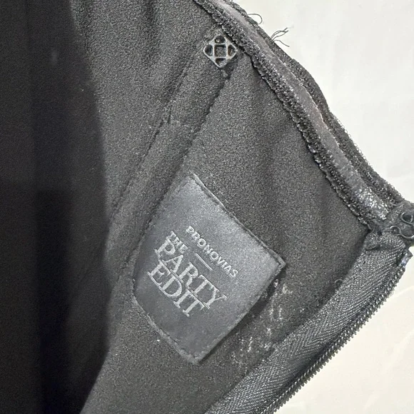 Pronovias Black Strapless Dress with Silver - Atos style 48- Beading size 4 - Picture 10 of 15